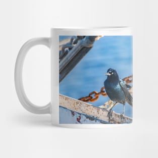 Fishing Bird on a fishing boat Mug